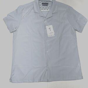 Cactus Man Ricky Singh Shirt Mens XL NWT Gray Short Sleeve Tech Stretch Camp